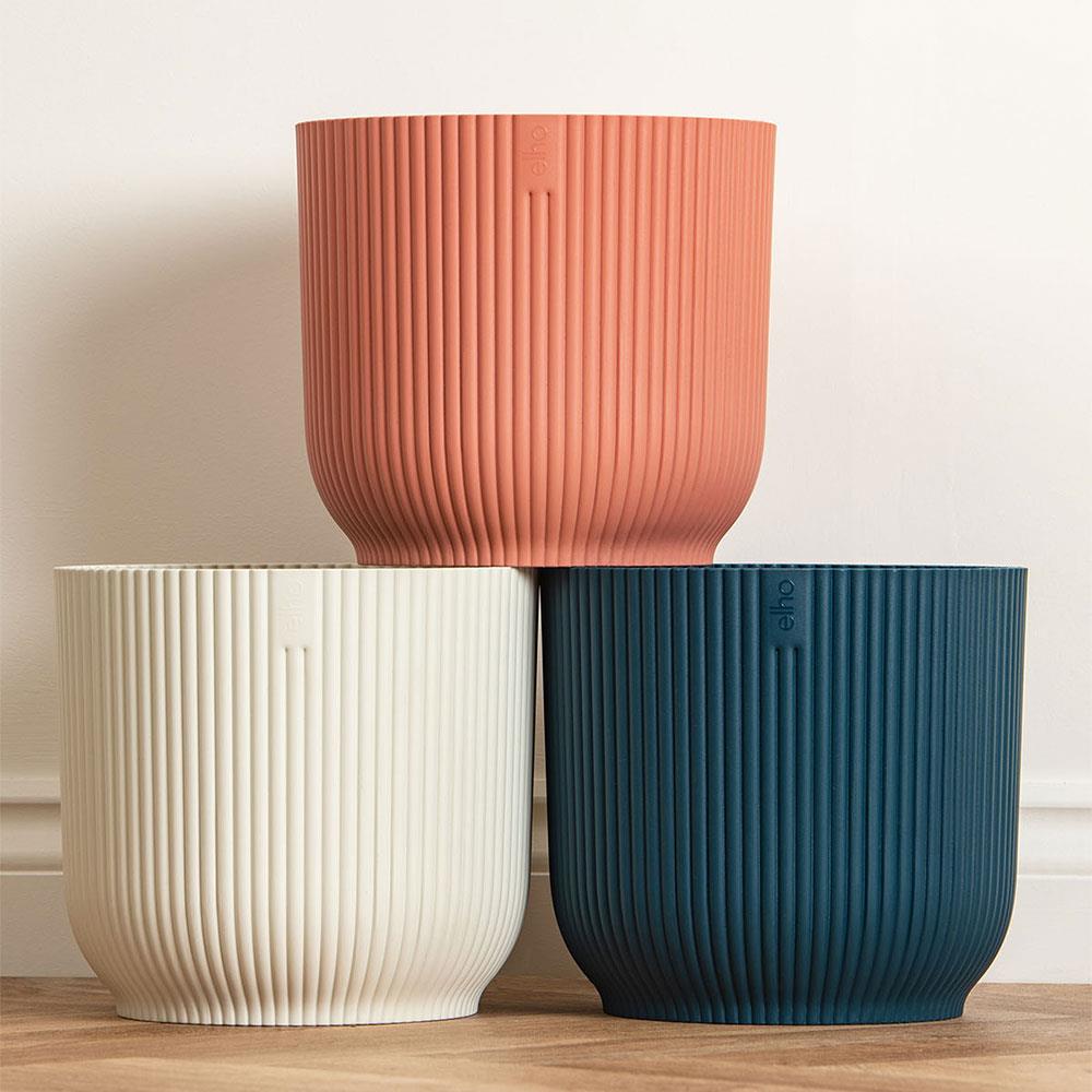 Ash Recycled Plant Pot in Blue, Pink and White